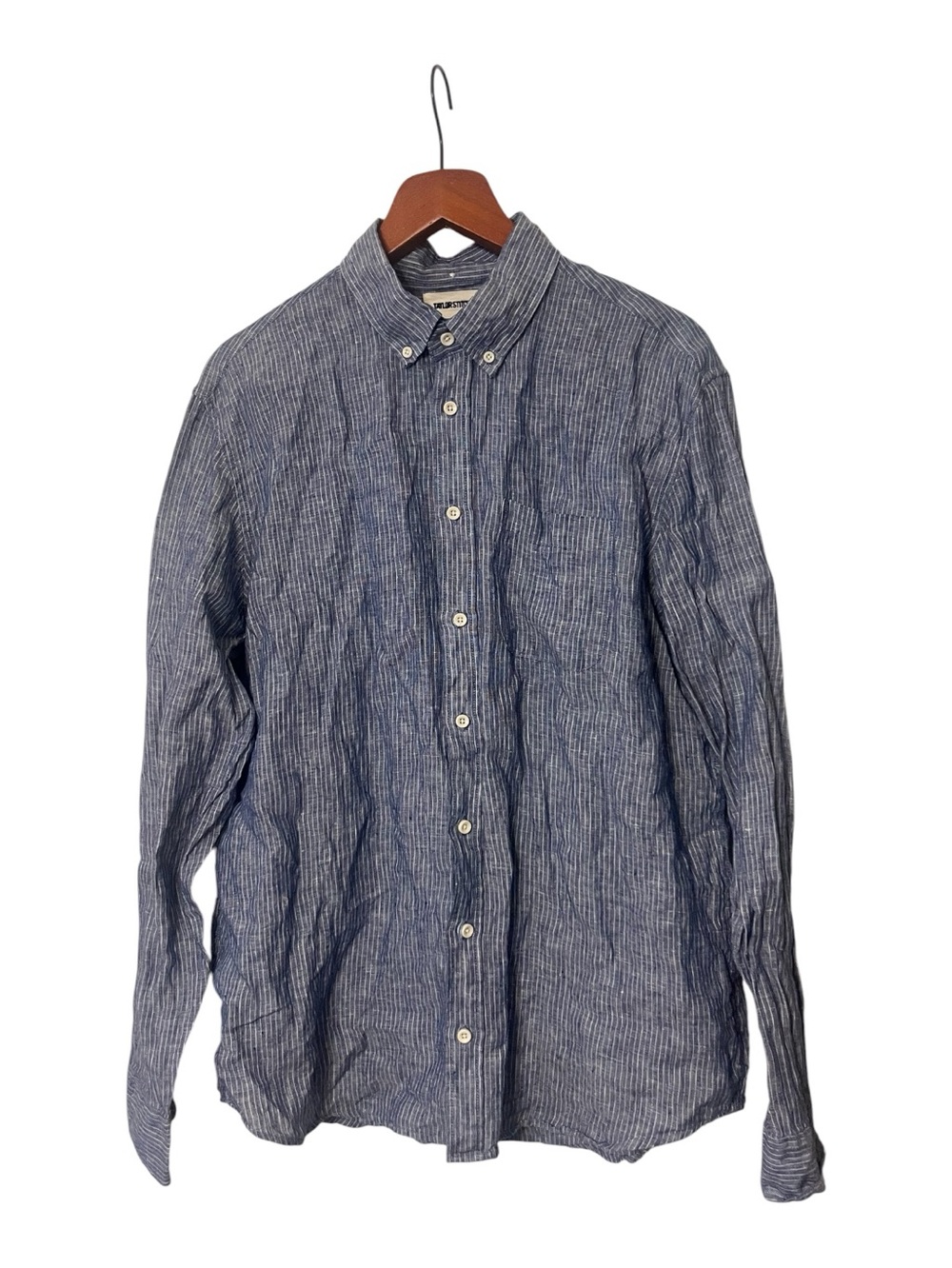 Jack Shirt- Sky Stripe Linen - Picture 4 of 8